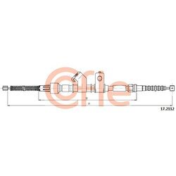 Ťažné lanko parkovacej brzdy COFLE 92.17.2112