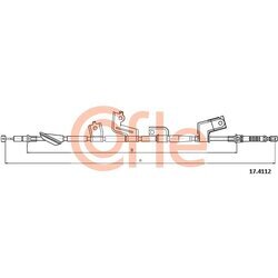 Ťažné lanko parkovacej brzdy COFLE 92.17.4112