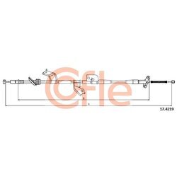 Ťažné lanko parkovacej brzdy COFLE 92.17.4219