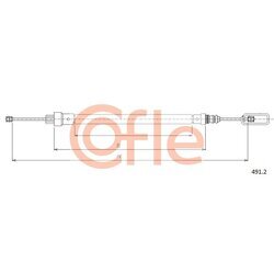 Ťažné lanko parkovacej brzdy COFLE 92.491.2