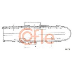 Ťažné lanko parkovacej brzdy COFLE 11.572