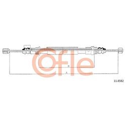 Ťažné lanko parkovacej brzdy COFLE 11.6582