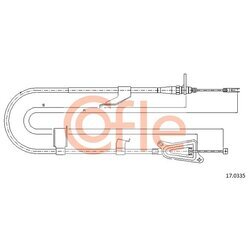 Ťažné lanko parkovacej brzdy COFLE 17.0335