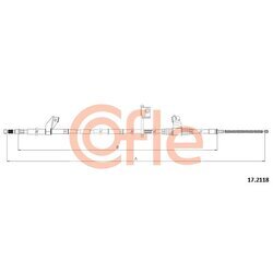 Ťažné lanko parkovacej brzdy COFLE 17.2118