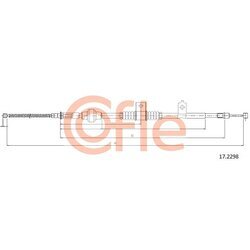 Ťažné lanko parkovacej brzdy COFLE 17.2298