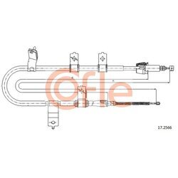 Ťažné lanko parkovacej brzdy COFLE 17.2566