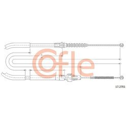 Ťažné lanko parkovacej brzdy COFLE 17.2701