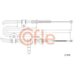 Ťažné lanko parkovacej brzdy COFLE 17.3006