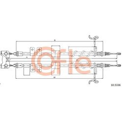 Ťažné lanko parkovacej brzdy COFLE 92.10.5336