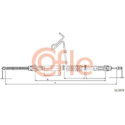 Ťažné lanko parkovacej brzdy COFLE 92.11.5572