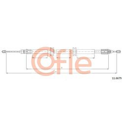 Ťažné lanko parkovacej brzdy COFLE 92.11.6679