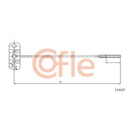 Ťažné lanko parkovacej brzdy COFLE 92.17.0127