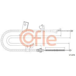 Ťažné lanko parkovacej brzdy COFLE 92.17.1076