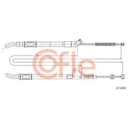 Ťažné lanko parkovacej brzdy COFLE 92.17.1415