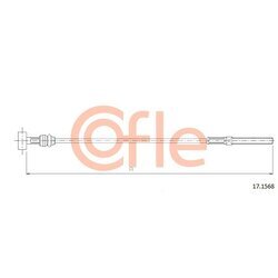 Ťažné lanko parkovacej brzdy COFLE 92.17.1568