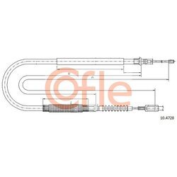 Ťažné lanko parkovacej brzdy COFLE 10.4728