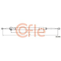 Ťažné lanko parkovacej brzdy COFLE 10.6301