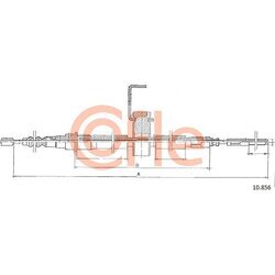 Ťažné lanko parkovacej brzdy COFLE 10.856