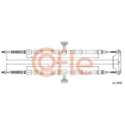 Ťažné lanko parkovacej brzdy COFLE 11.5946