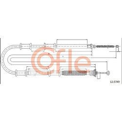 Ťažné lanko parkovacej brzdy COFLE 12.0749