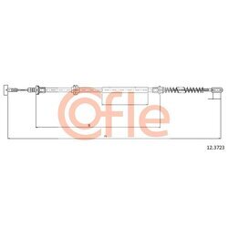 Ťažné lanko parkovacej brzdy COFLE 12.3723