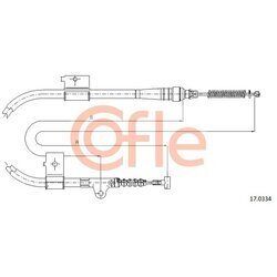 Ťažné lanko parkovacej brzdy COFLE 17.0334