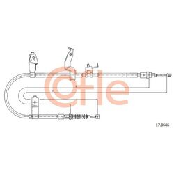 Ťažné lanko parkovacej brzdy COFLE 17.0585