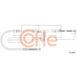 Ťažné lanko parkovacej brzdy COFLE 17.1269