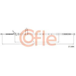 Ťažné lanko parkovacej brzdy COFLE 17.1484