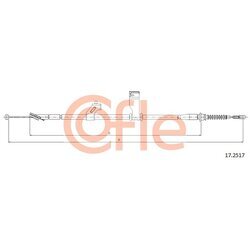 Ťažné lanko parkovacej brzdy COFLE 17.2517