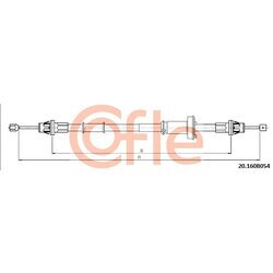 Ťažné lanko parkovacej brzdy COFLE 20.160B054