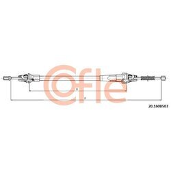 Ťažné lanko parkovacej brzdy COFLE 20.160B503