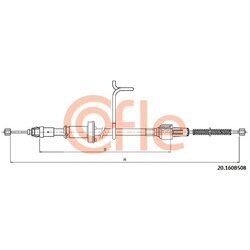 Ťažné lanko parkovacej brzdy COFLE 20.160B508