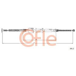 Ťažné lanko parkovacej brzdy COFLE 241.2