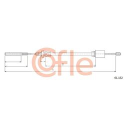 Ťažné lanko parkovacej brzdy COFLE 61.152