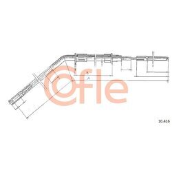 Ťažné lanko parkovacej brzdy COFLE 92.10.416