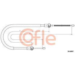 Ťažné lanko parkovacej brzdy COFLE 92.10.6897