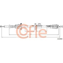 Ťažné lanko parkovacej brzdy COFLE 92.10.8064