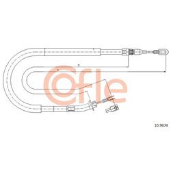 Ťažné lanko parkovacej brzdy COFLE 92.10.9874