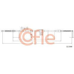 Ťažné lanko parkovacej brzdy COFLE 92.11.5344