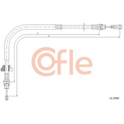 Ťažné lanko parkovacej brzdy COFLE 92.11.5585