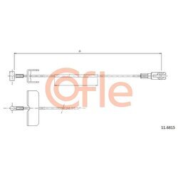 Ťažné lanko parkovacej brzdy COFLE 92.11.6817