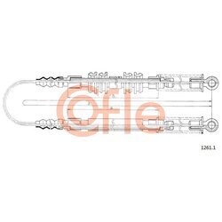 Ťažné lanko parkovacej brzdy COFLE 92.1261.1