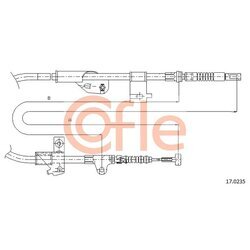 Ťažné lanko parkovacej brzdy COFLE 92.17.0235