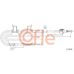 Ťažné lanko parkovacej brzdy COFLE 92.17.2576