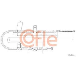 Ťažné lanko parkovacej brzdy COFLE 92.17.2611
