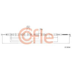 Ťažné lanko parkovacej brzdy COFLE 92.17.3514