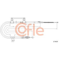 Ťažné lanko parkovacej brzdy COFLE 92.17.6029