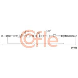 Ťažné lanko parkovacej brzdy COFLE 1.CT005