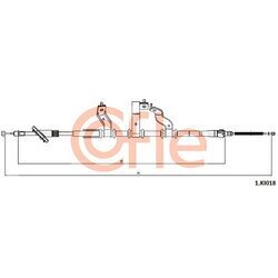 Ťažné lanko parkovacej brzdy COFLE 1.KI018